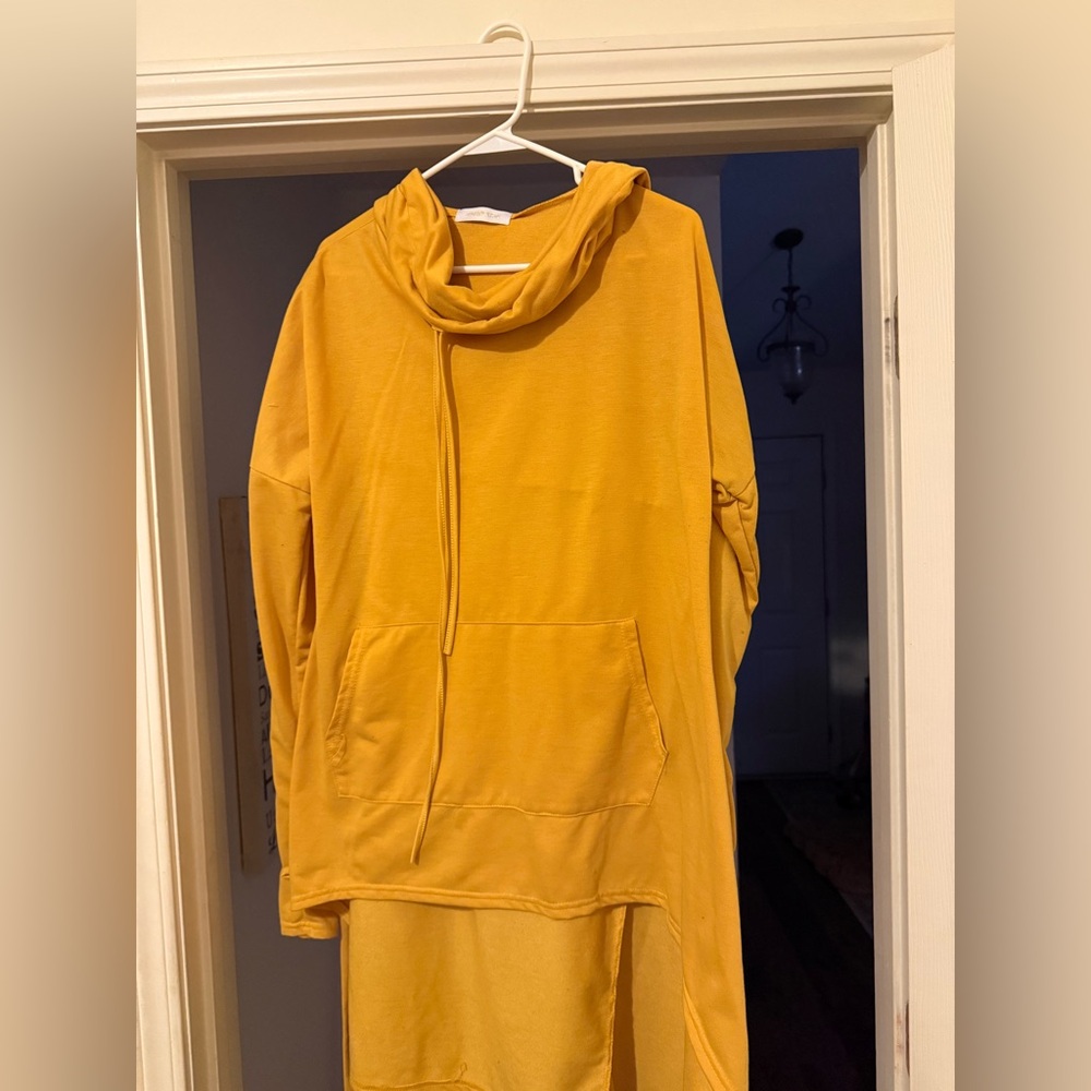 Mustard Cowl Neck Women's Sweater